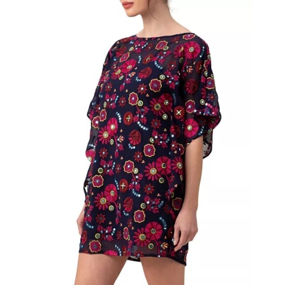 Trina Turk 'Anissa' Embroidered Caftan Mini-Dress, Multicolor - Picture 3 of 5